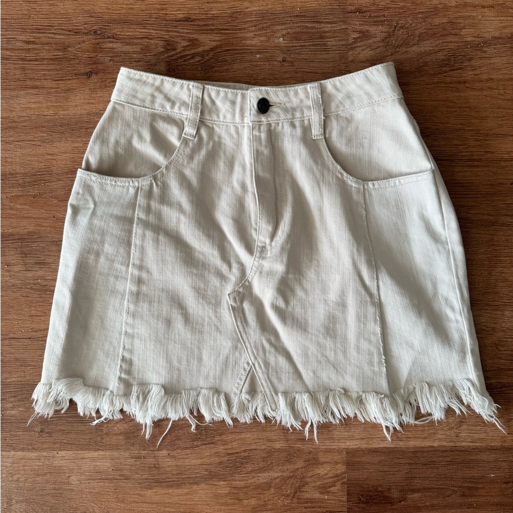 Free People Mini Denim Skirt